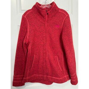 The North Face Crescent Sunset Jacket Full Zip Red/Orange Sweater C793 Women's L